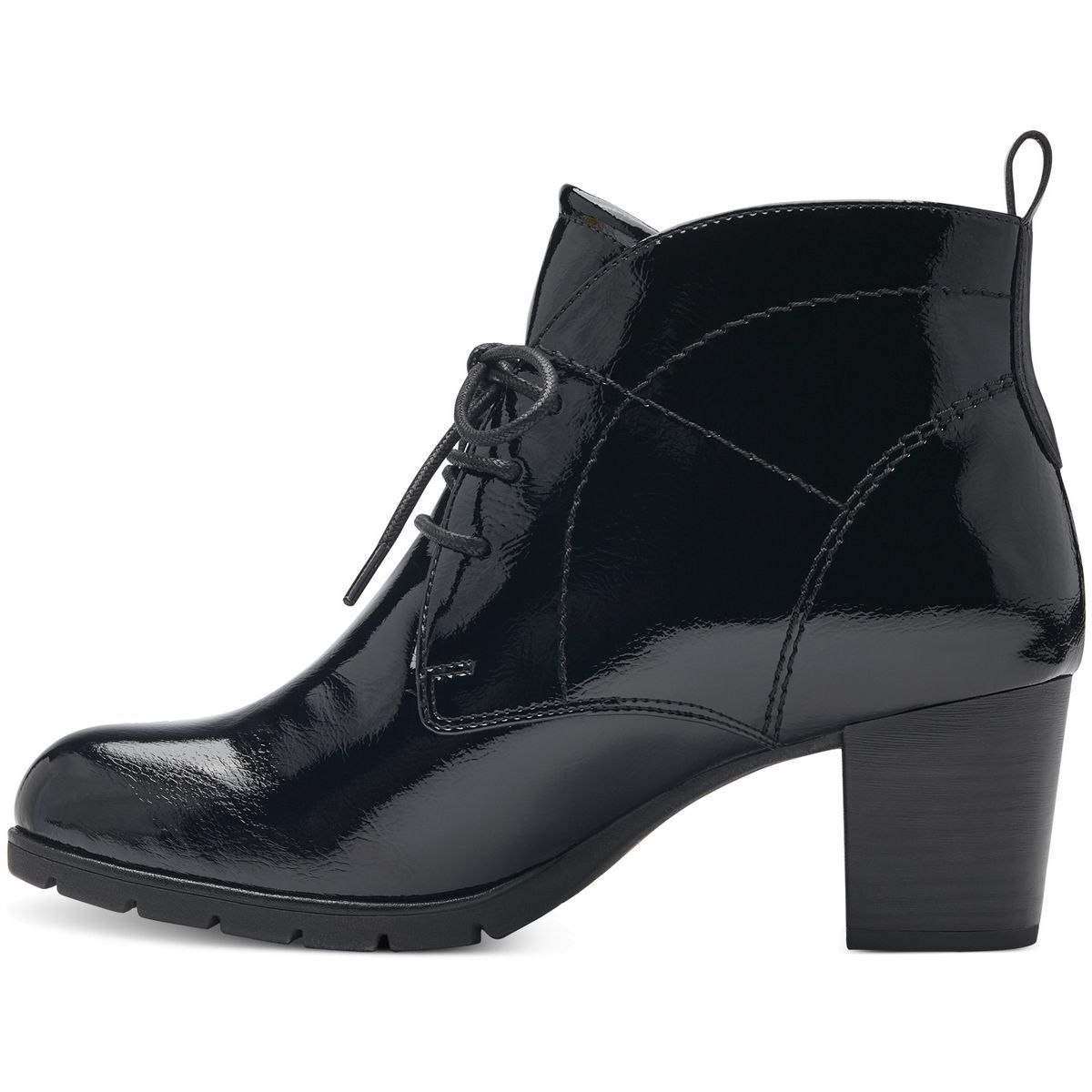 Bottine talon bloc noir laque, MARCO TOZZI