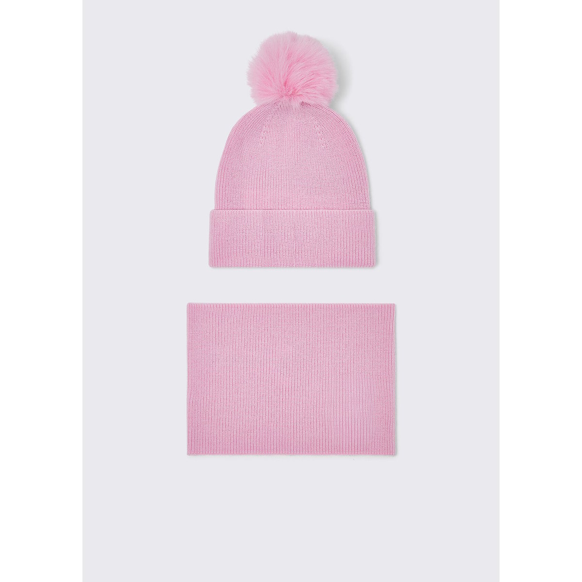 Ensemble Bonnet et Col en Maille rose, LIU JO