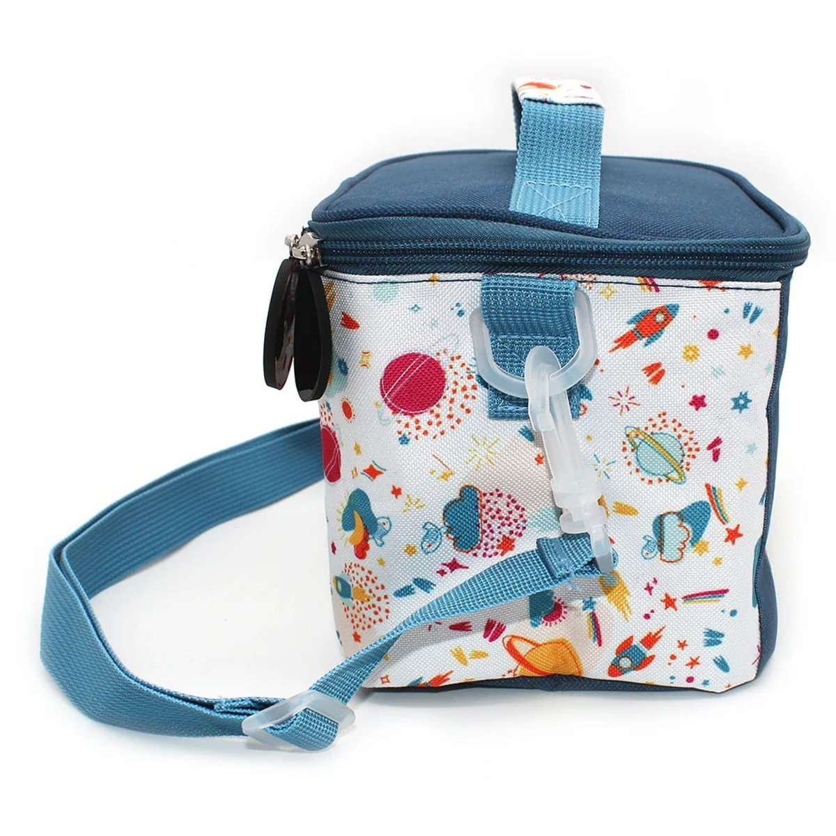 Sac à repas isotherme bleu, jaune, blanc, LES DEGLINGOS