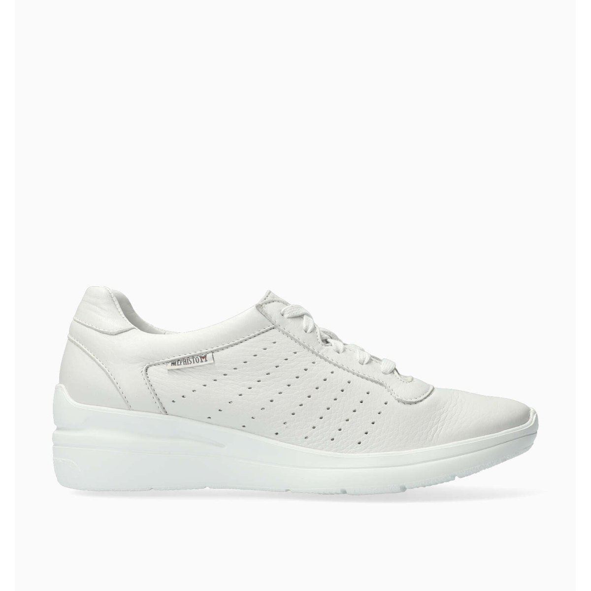Baskets En Cuir Chris Perf blanc 5131, MEPHISTO