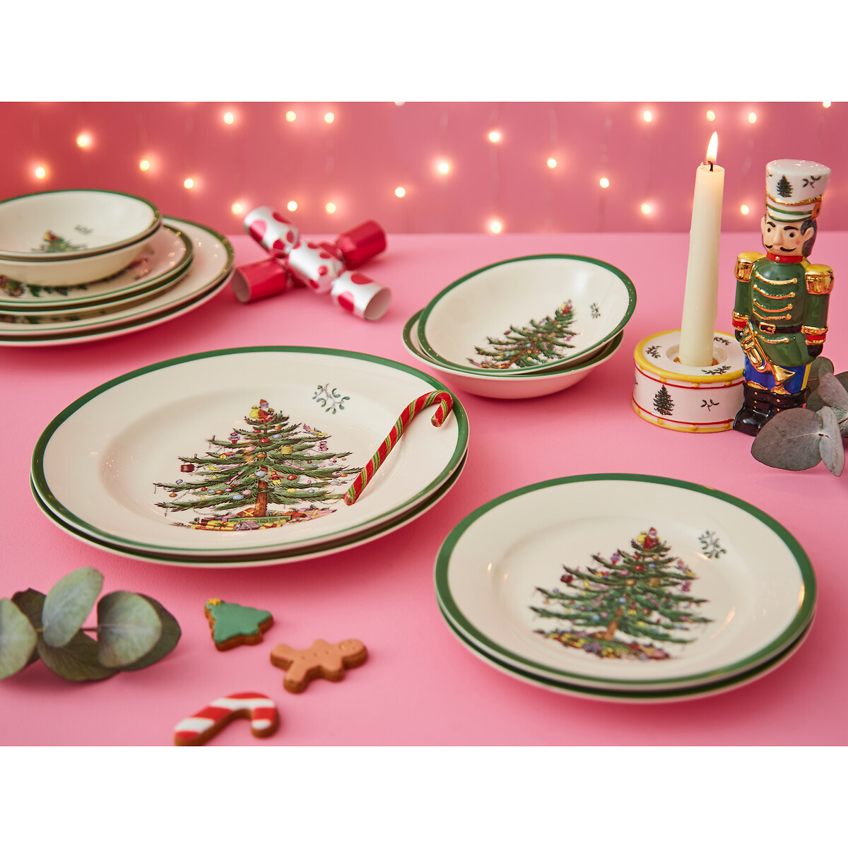 12-Piece Christmas Tree Dinner Set white, SPODE