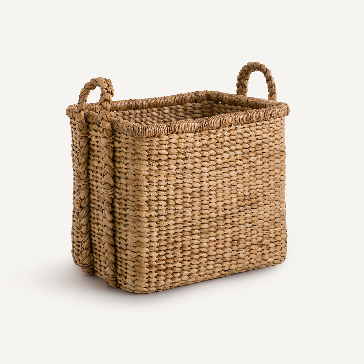 Panier rectangulaire en jacinthe d'eau, Tima naturel, AM.PM