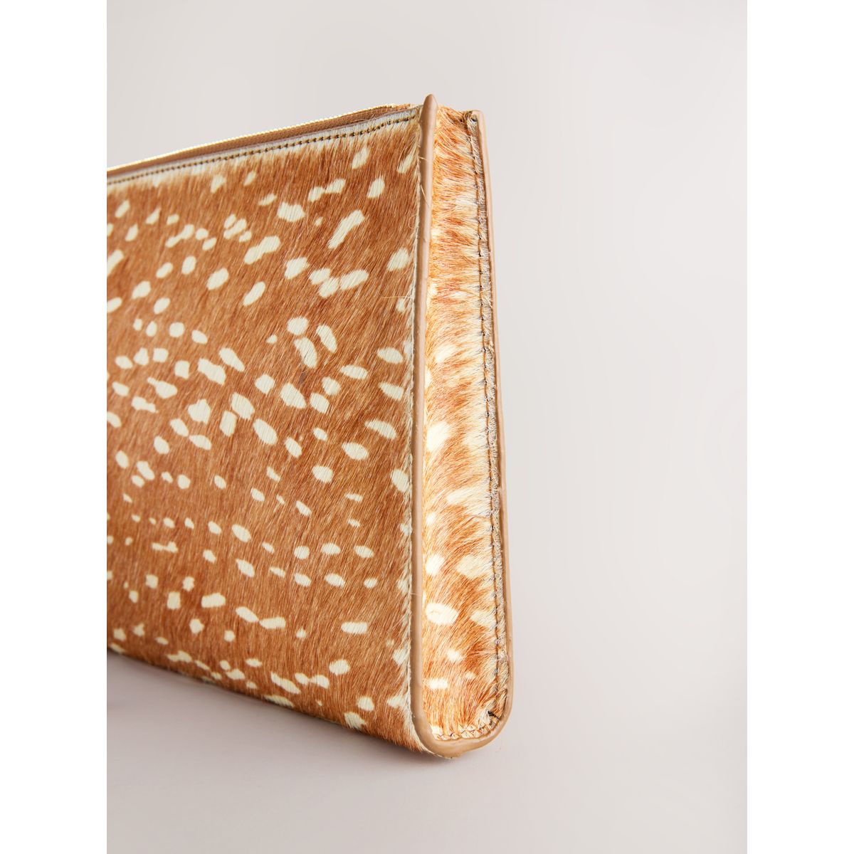 Pochette en cuir à imprimé cerf animal, NEXT