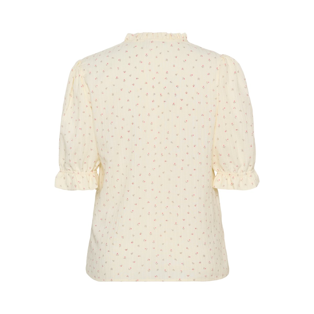 Chemise à manche courte blanc rose chalk w. pink roses, KAFFE CURVE