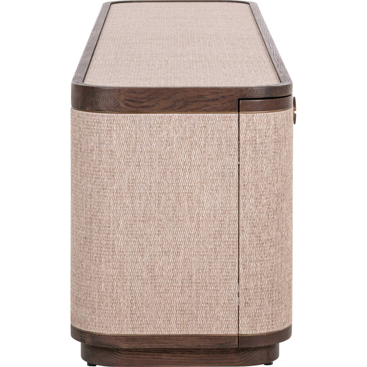 Meuble tv en bois collection WILLOX 4 portes beige et bois foncé, RECOLLECTION
