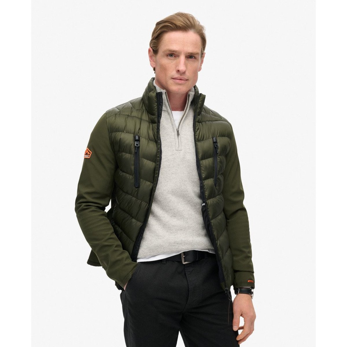 Veste Storm Softshell Hybrid kaki militaire, SUPERDRY