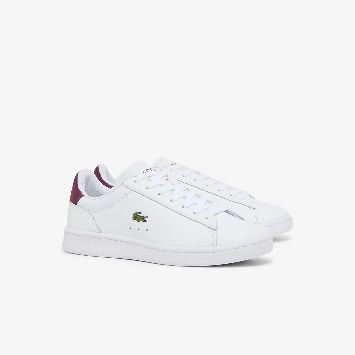 Sneakers Carnaby Set femme en cuir blanc-2g1, LACOSTE