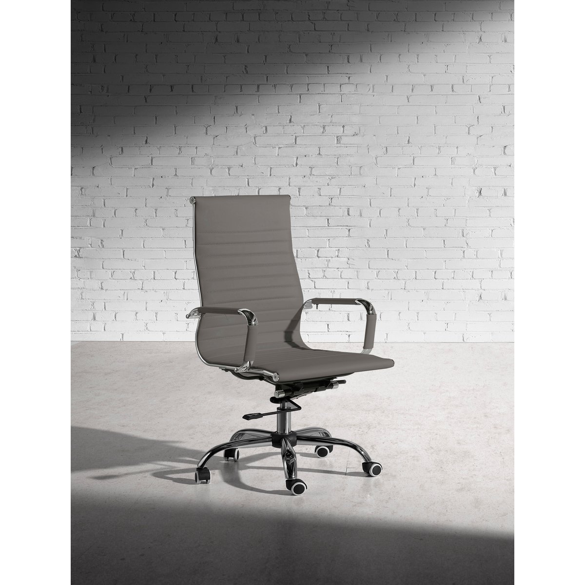 Fauteuil de bureau en simili polyuréthane, EXECUTIVE gris, HISPANOHOGAR