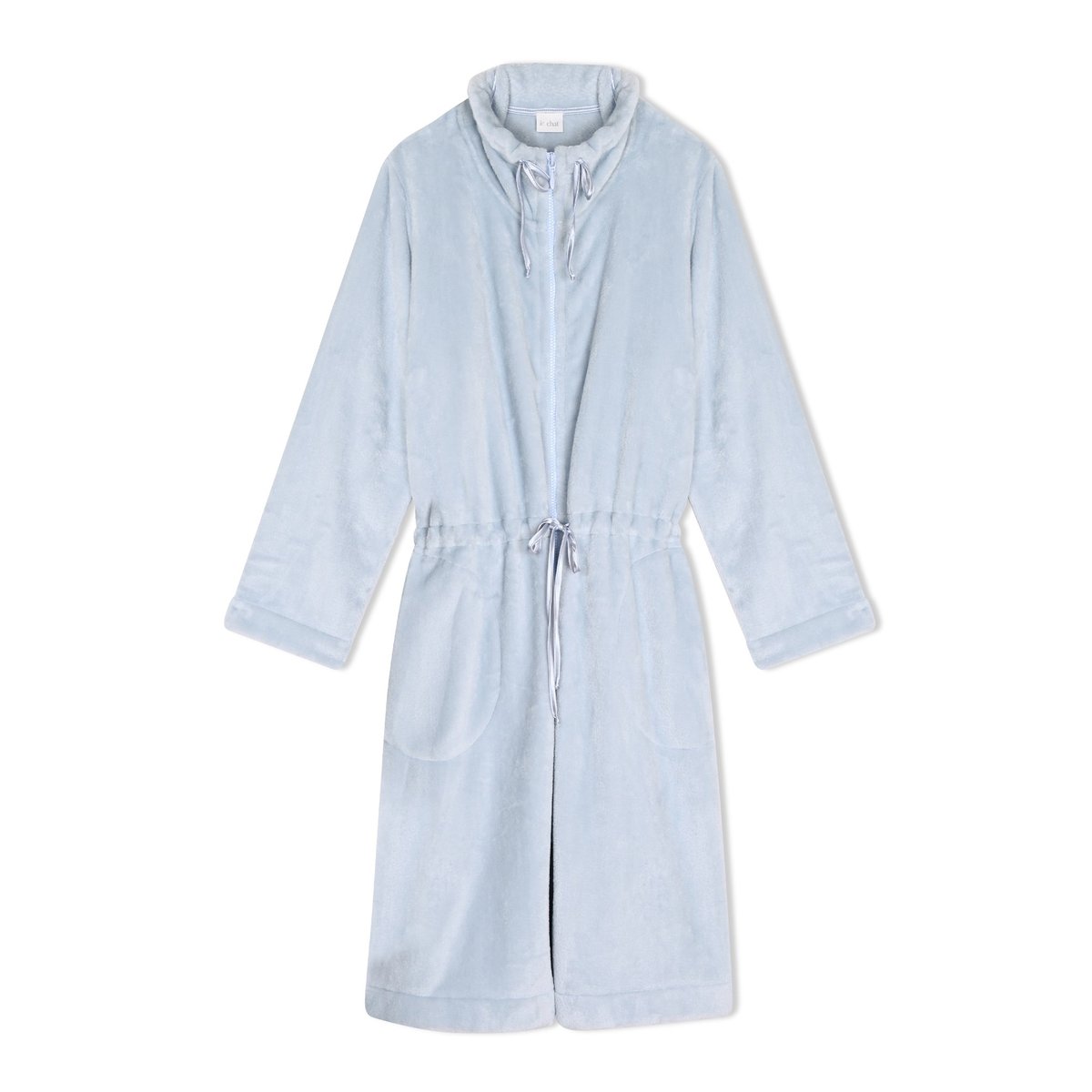 Veste zippée en peluche flanelle ESSENTIEL H53B bleu, LE CHAT