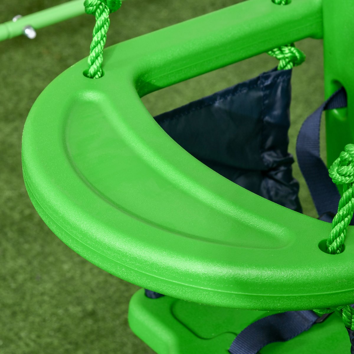 Balançoire pour enfants Acier Vert vert, OUTSUNNY