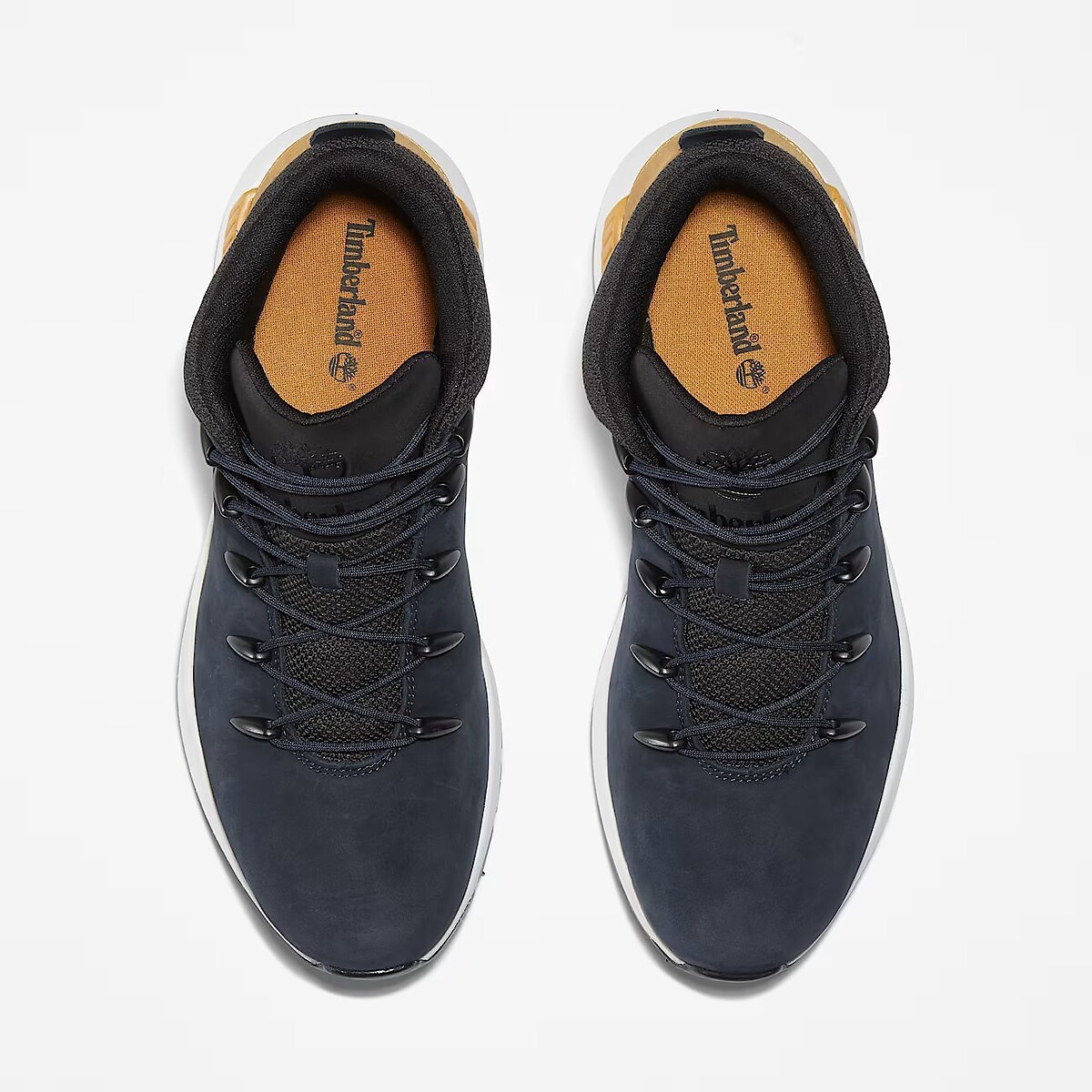Scarpe da ginnastica alte Sprint Trekker Mid Lace in pelle blu marino, TIMBERLAND