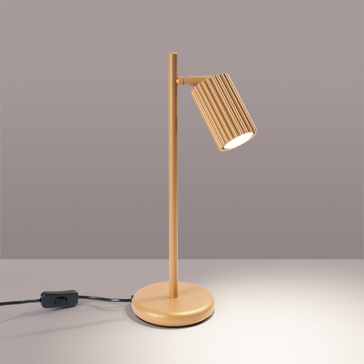 Lampe à poser Aluminium Doré GU10 1 Karbon jaune, EDEN
