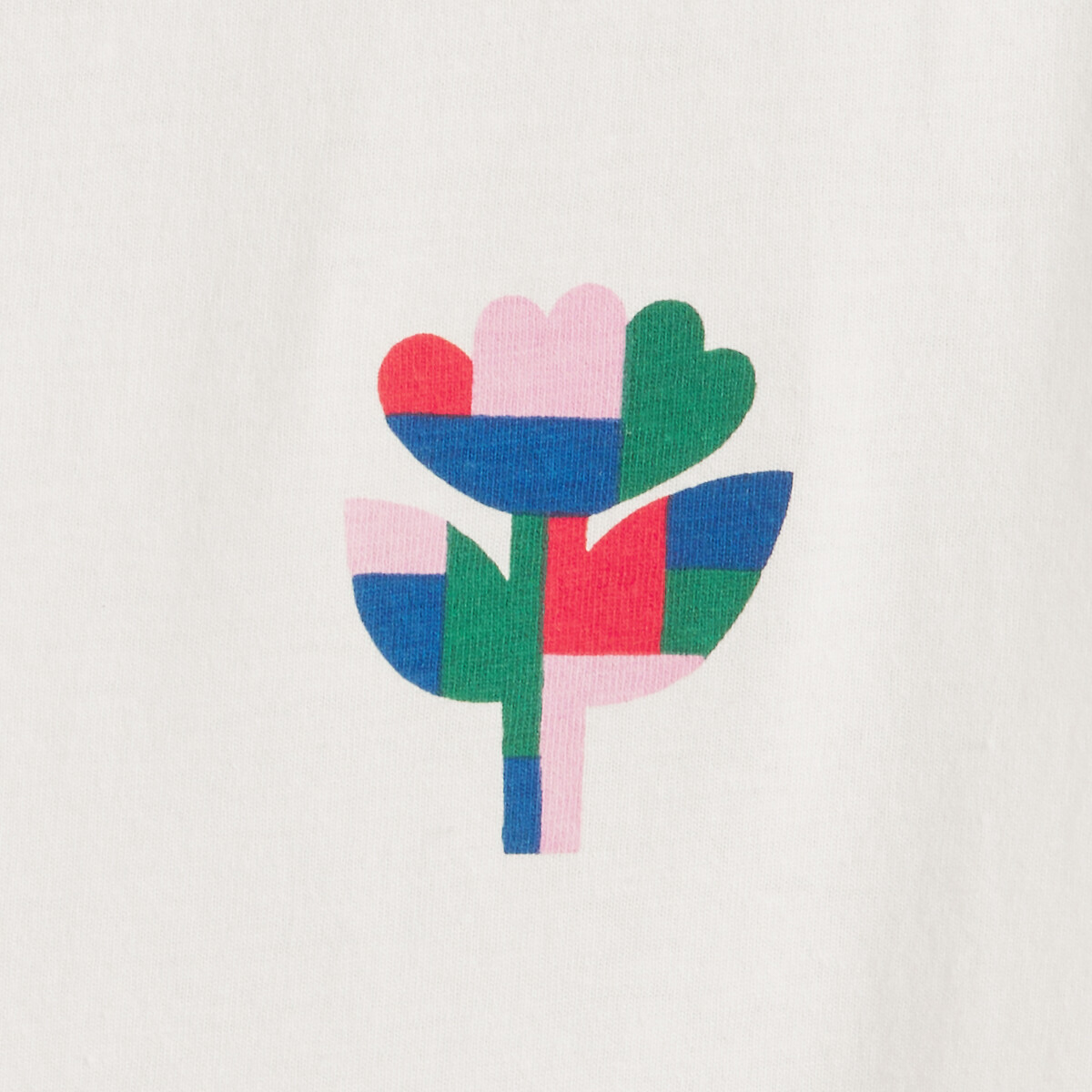 Lot de 5 T-shirts manches courtes ecru +rouge +marine + rayé +imp, LA REDOUTE COLLECTIONS