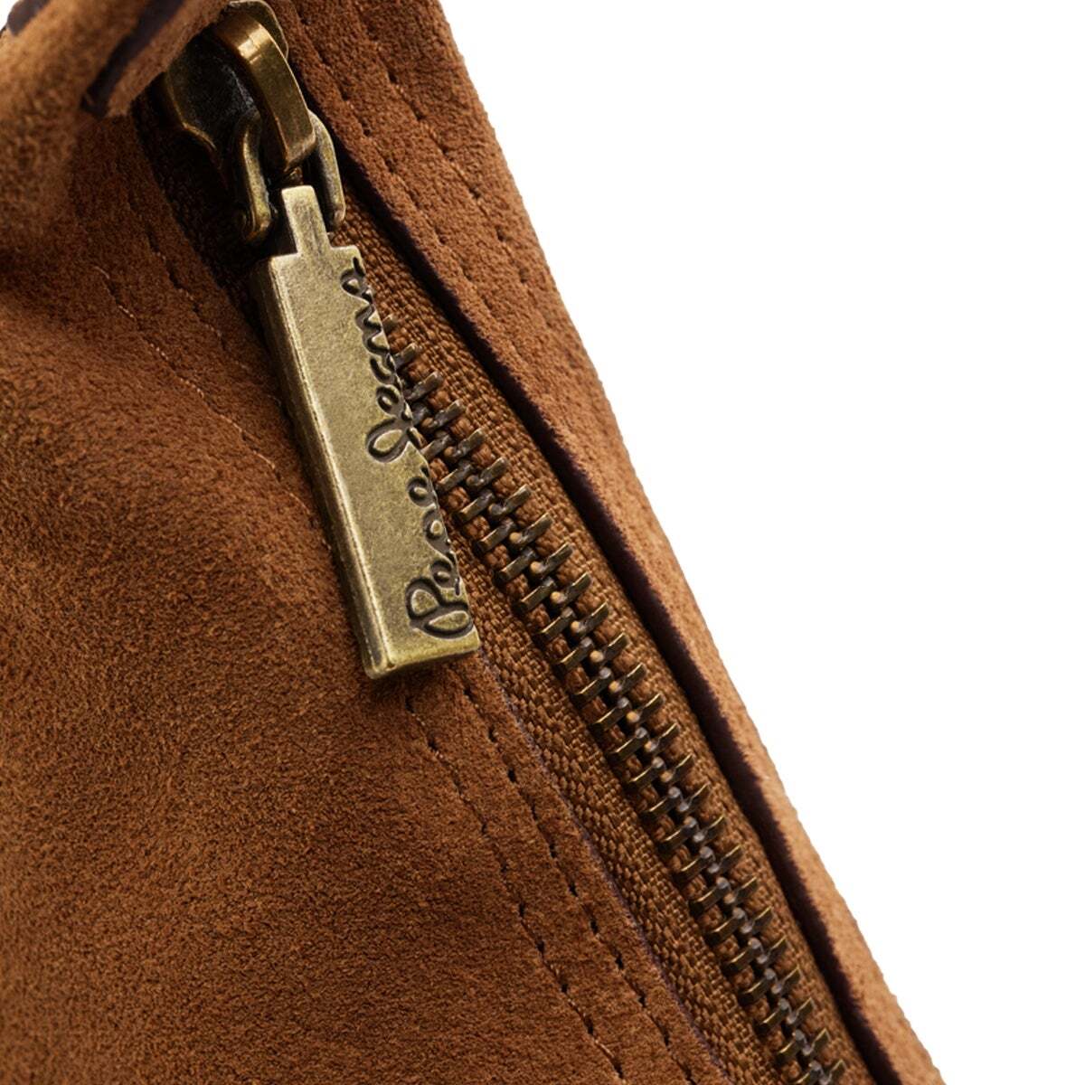 Sac Hobo En Daim beige étoiles, PEPE JEANS