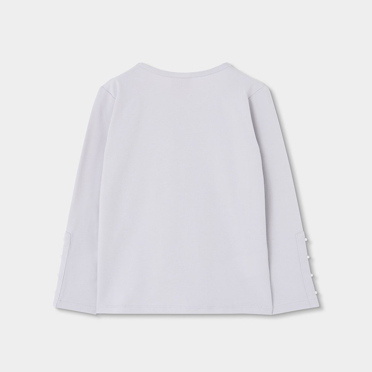 T-shirt en maille fille avec lettres blanc, BOBOLI