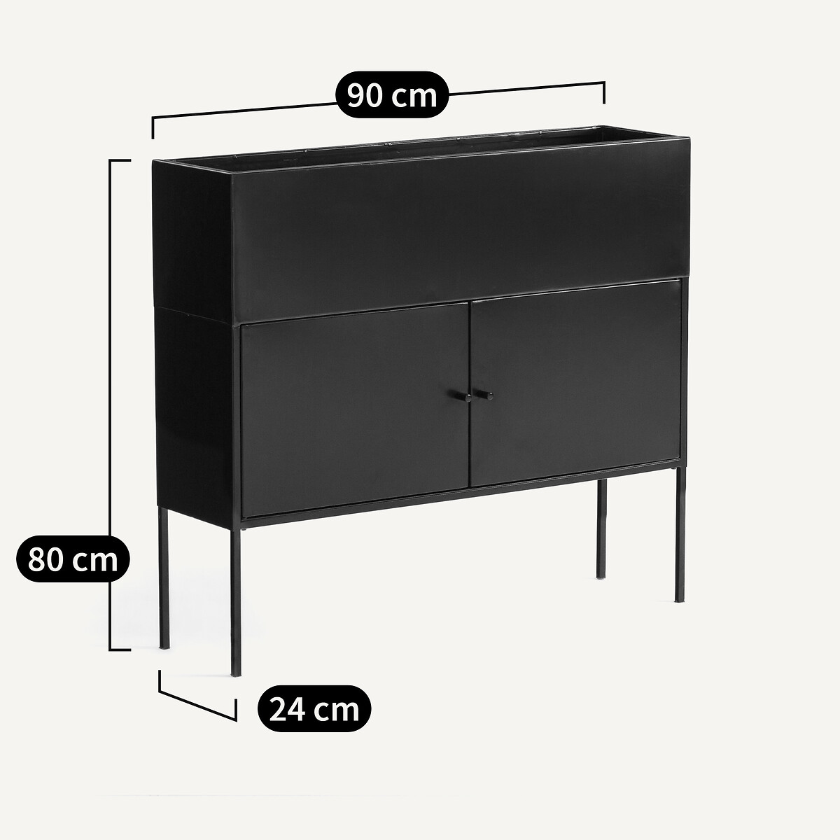 Console planteur en fer, Consuela noir, AM.PM