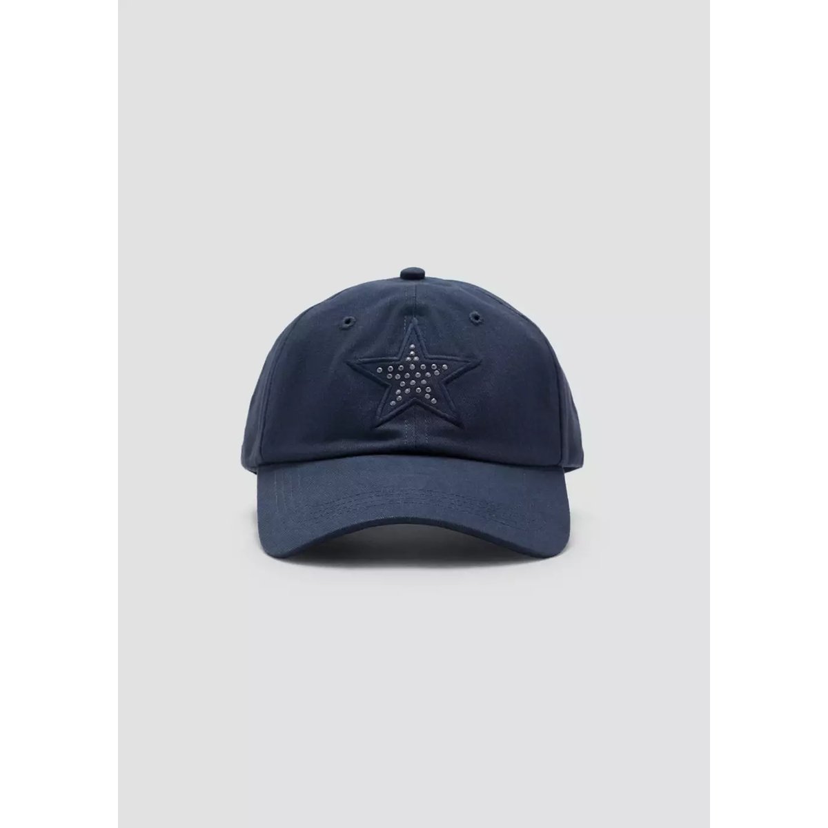 Casquette effet usé à clous bleu nuit, MANGO TEEN