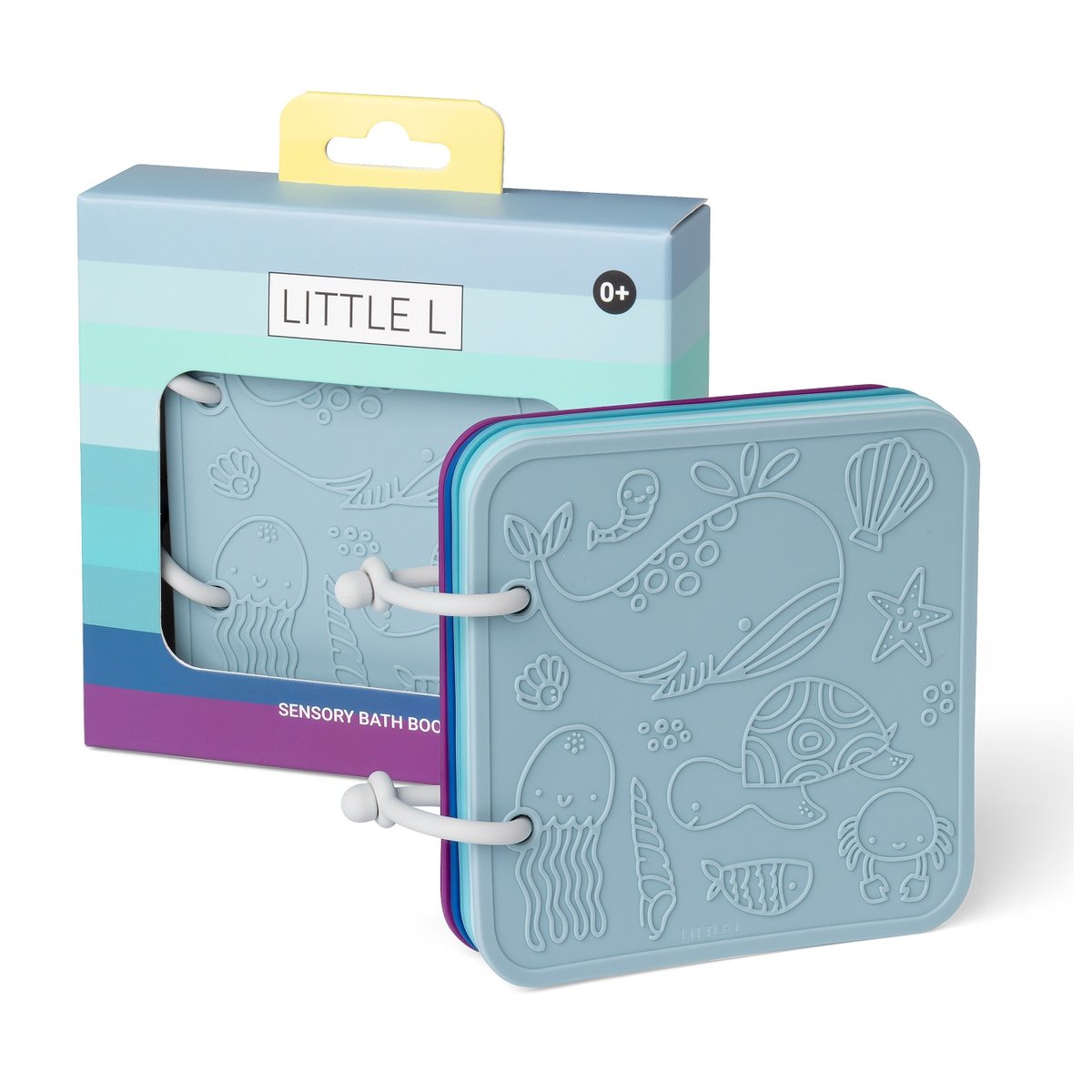 Livre de bain en silicone bleu, LITTLE L