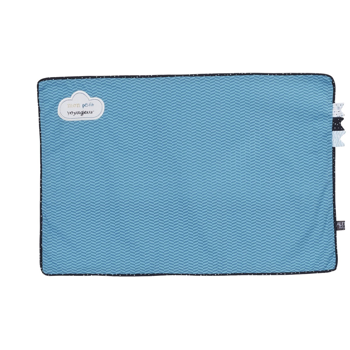 Housse de couette enfant en coton bleu, SAUTHON
