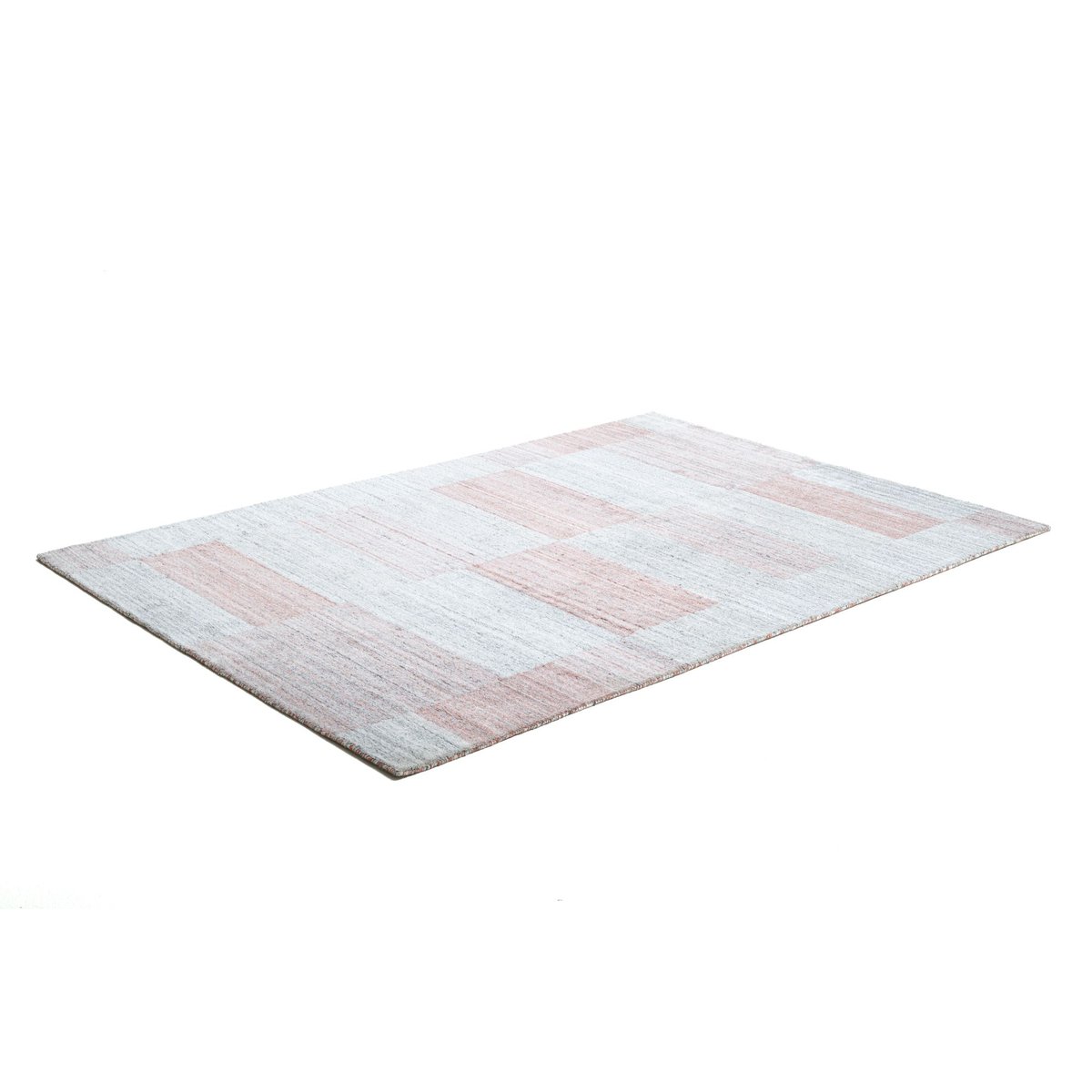 Tapis tissé main en viscose rose multi, THEKO
