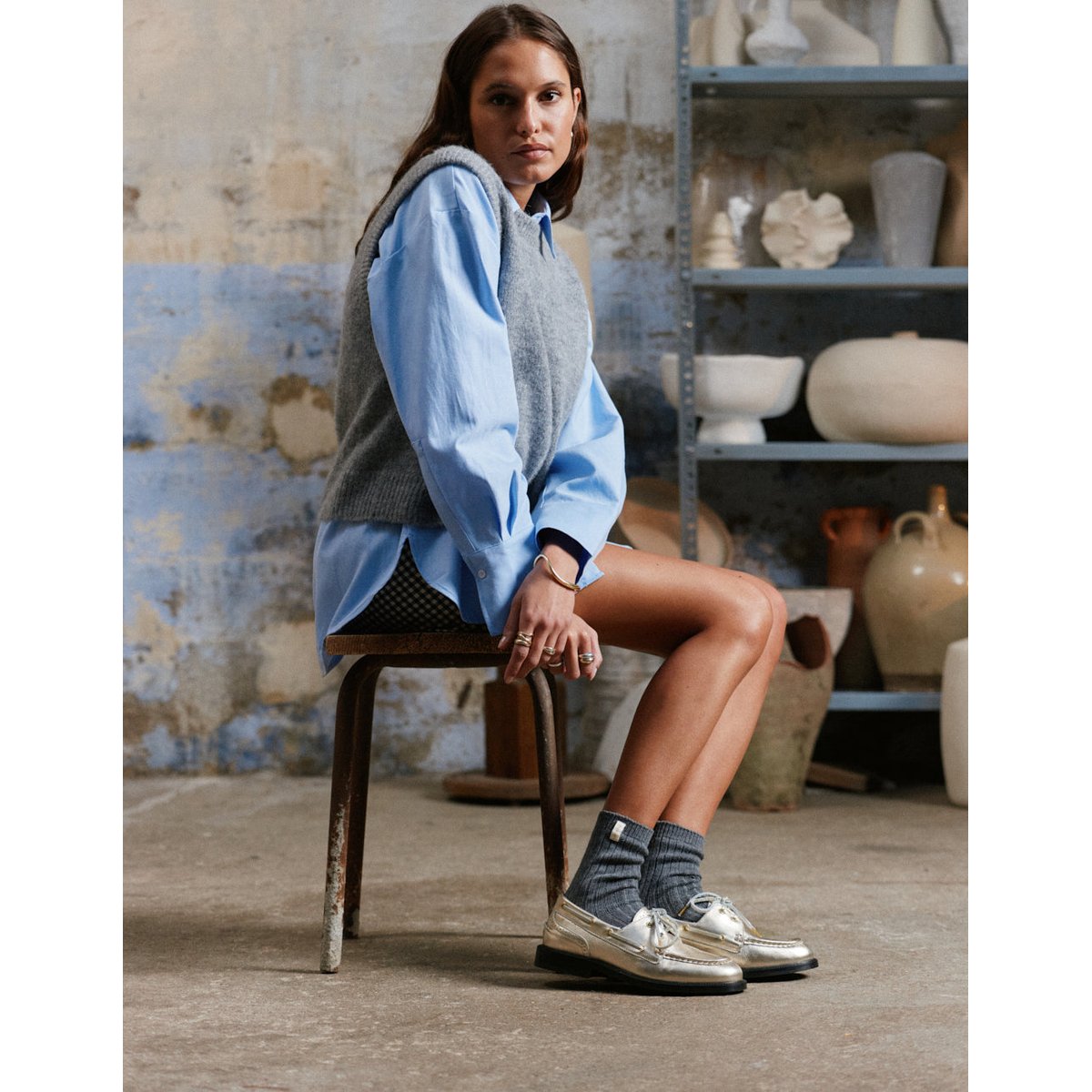 Derbies NIZA cuir doré, ODAJE