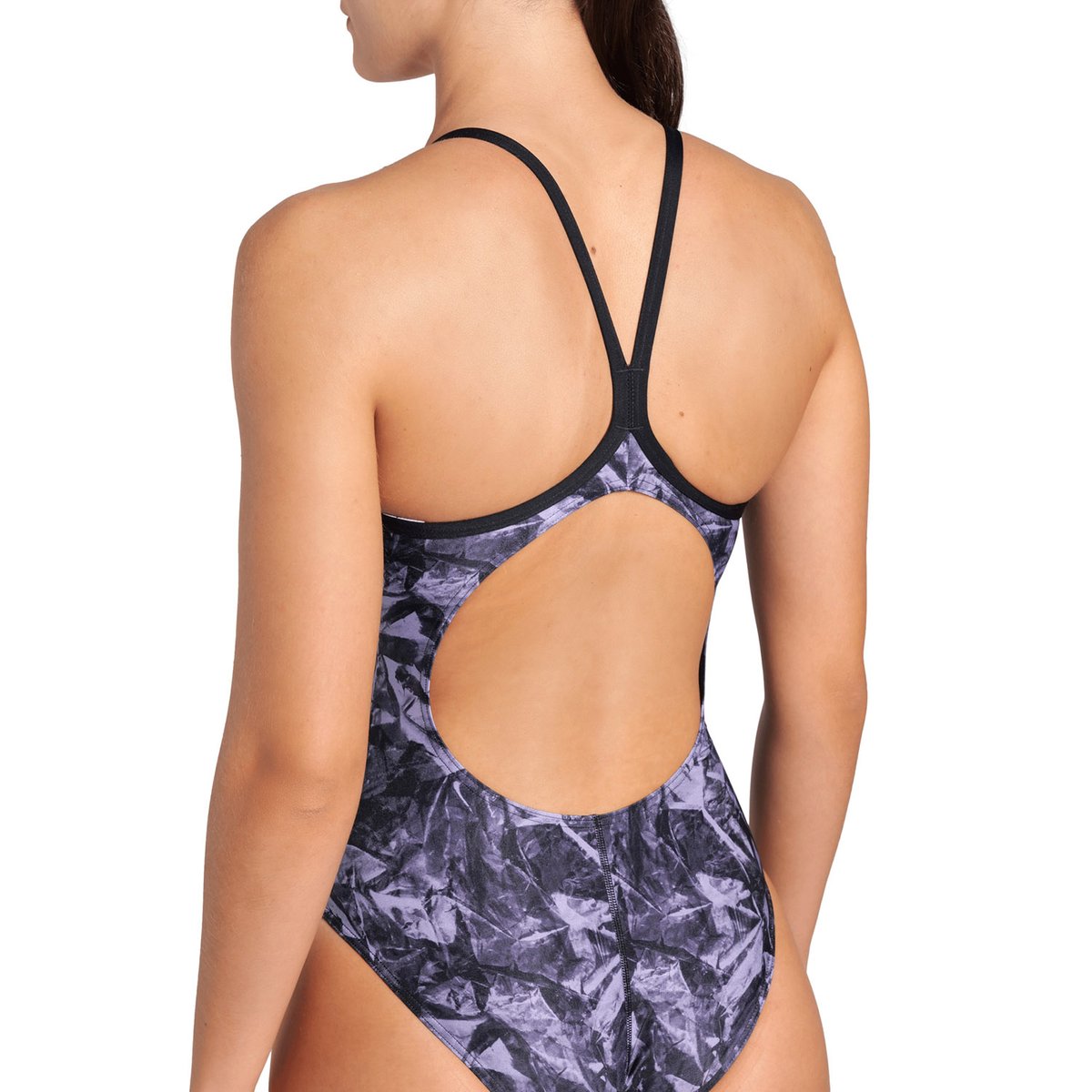 Maillot de bain arena Performance Team Crackle Lightdrop Back pour femmes black-team black, ARENA