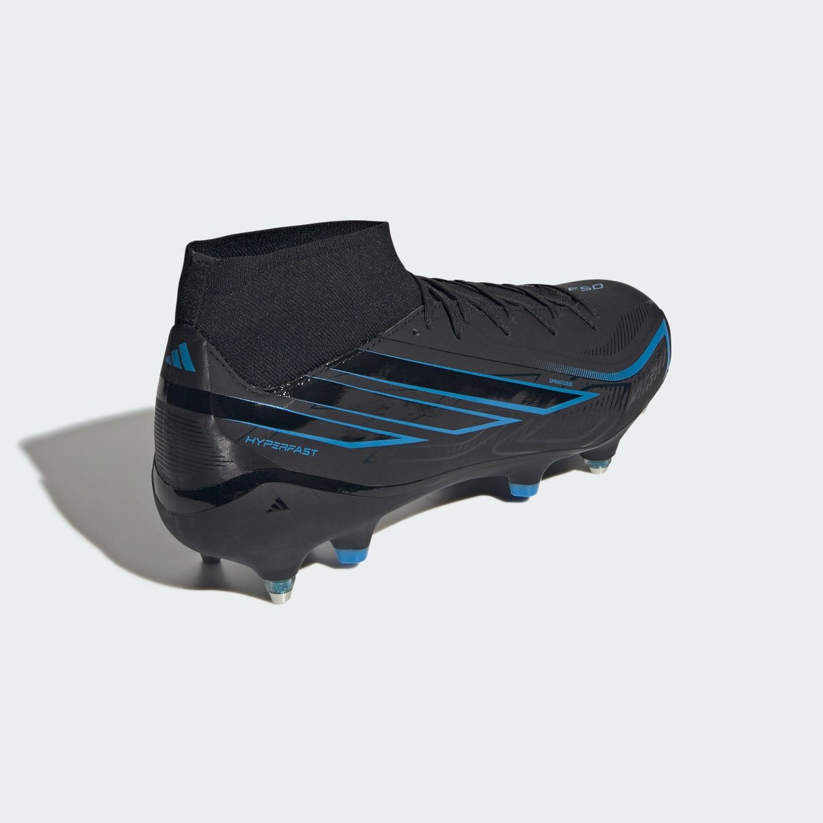 Chaussure De Football Mi-Montante F50 Hyperfast League Terrain Gras Chaussure De Football Mi-Montante F50 Hyperfast League Terrain Gras core black / core black / lucid ray blue, adidas Performance