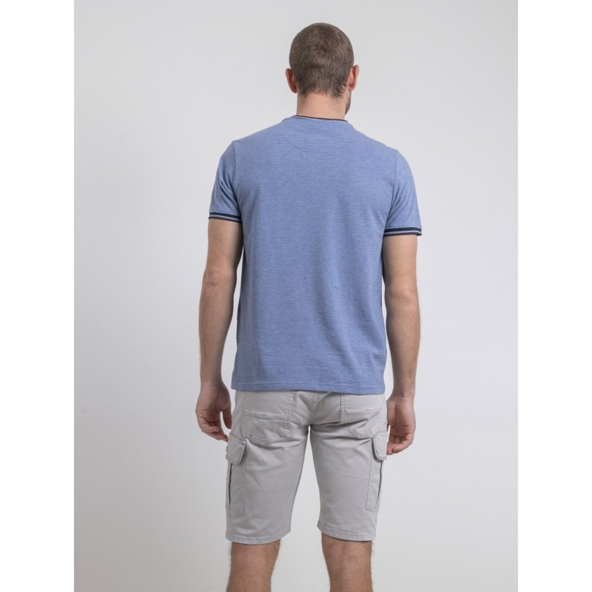 T-shirt Col Rond Pur Coton Nilosun bleu, RITCHIE
