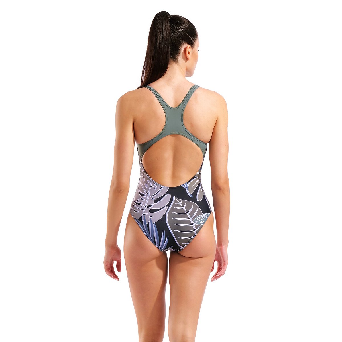 Swim Pro Back L Maxfit Swimsuit leaf print, ARENA