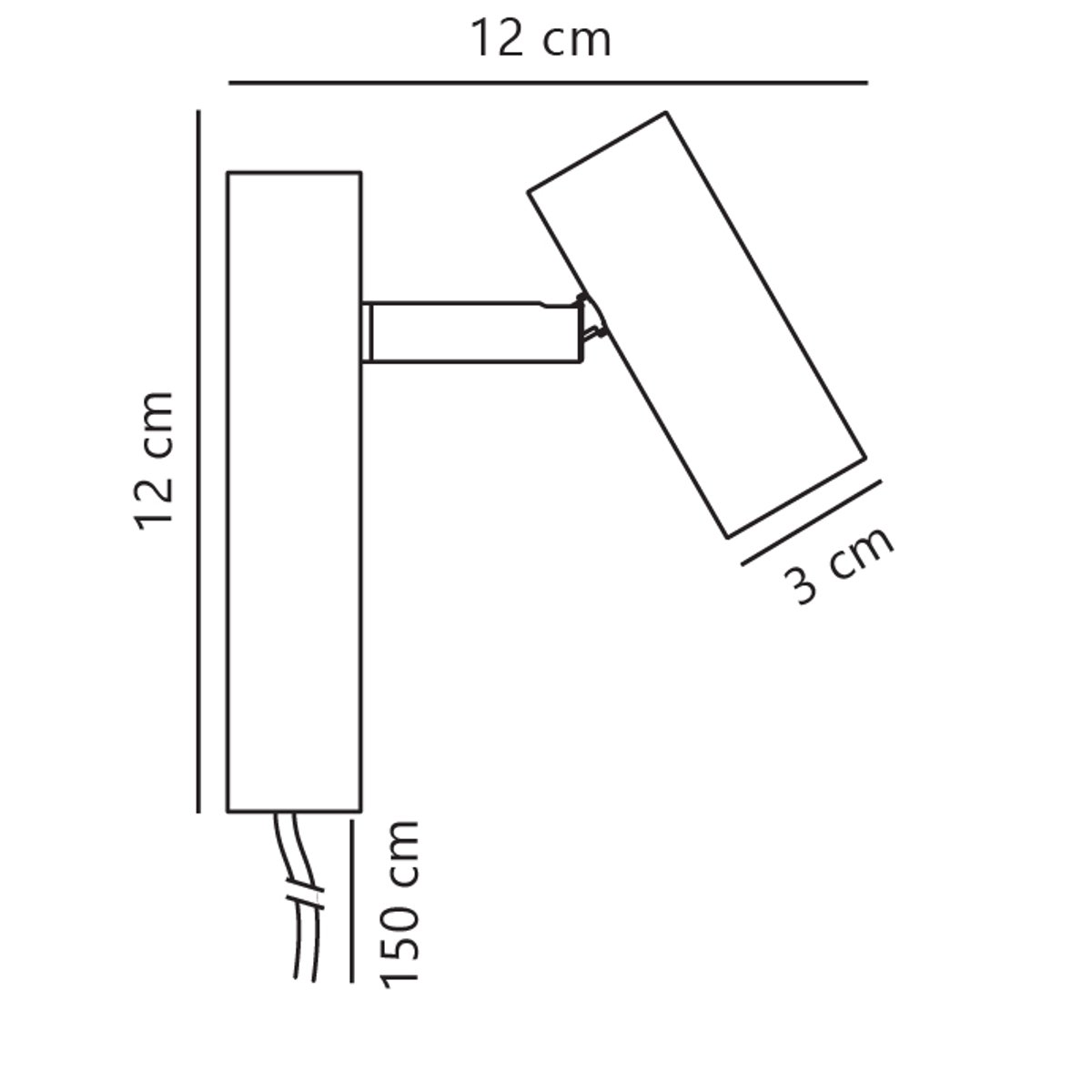 Applique murale spot orientable minimaliste en métal, OMARI blanc, NORDLUX
