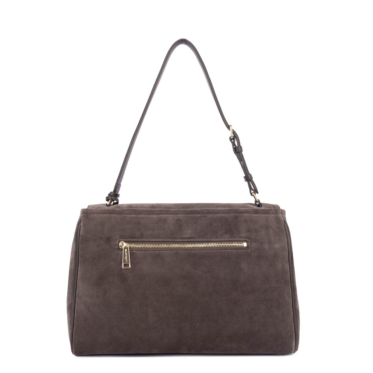 Grand sac cabas épaule SUÈDE GRACE marron, LANCASTER