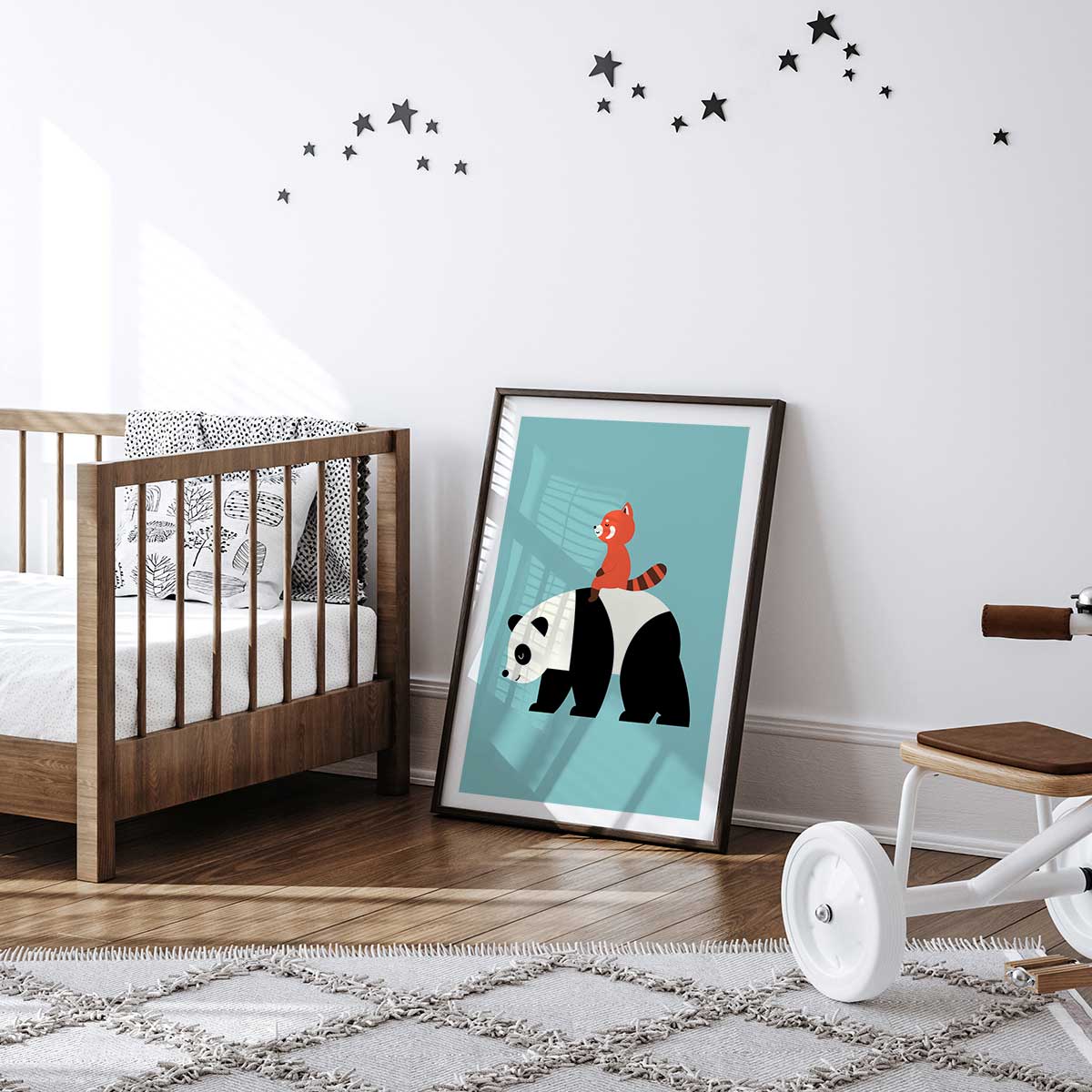 Affiche enfant panda walk affiche seule, HEXOA