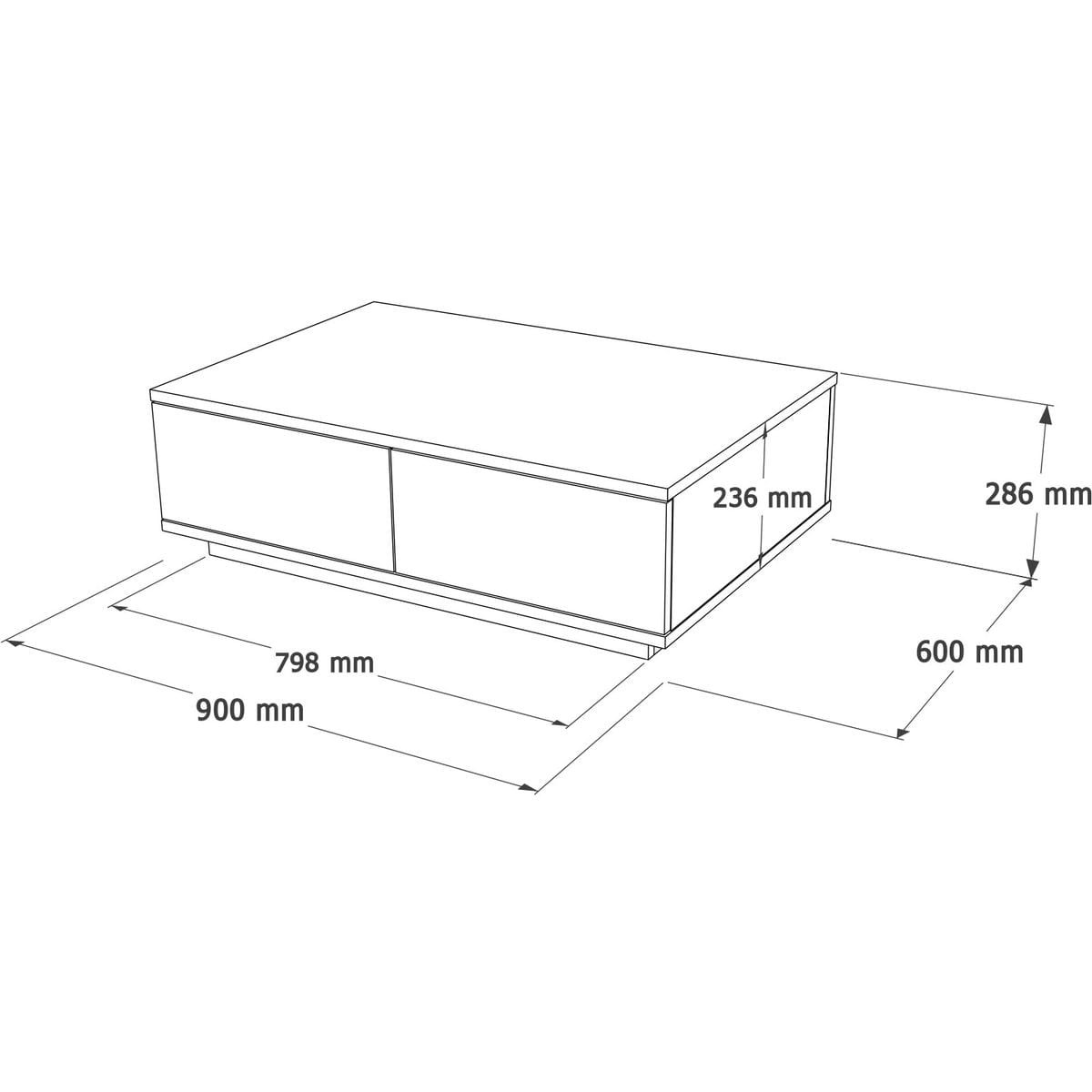 Ensemble meuble TV et table basse - RAVIA blanc & bois, HOMIFAB