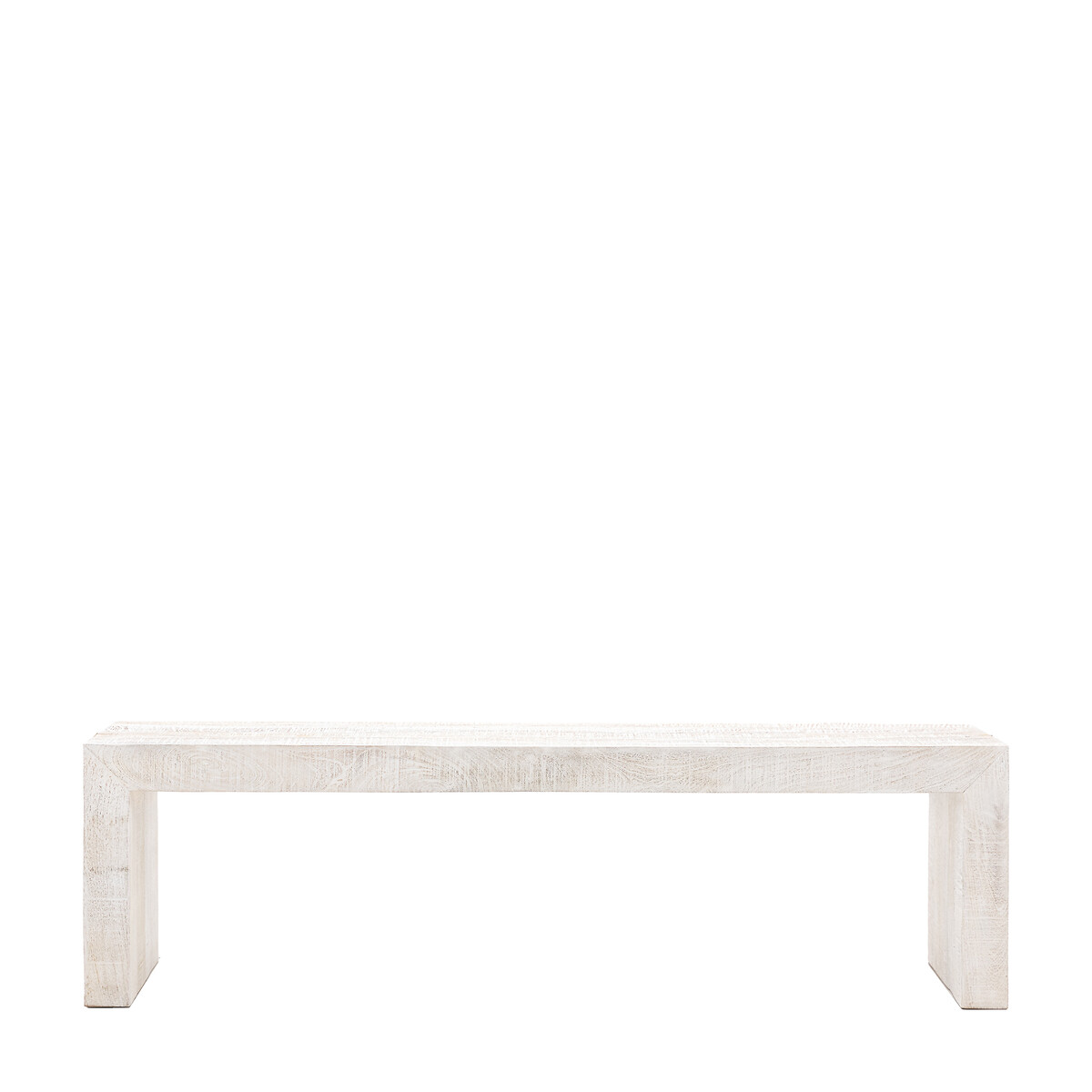 Rustana Whitewash Mango Wood 3 Seater Dining Bench (160 cm) wood white, ÉDITÉ