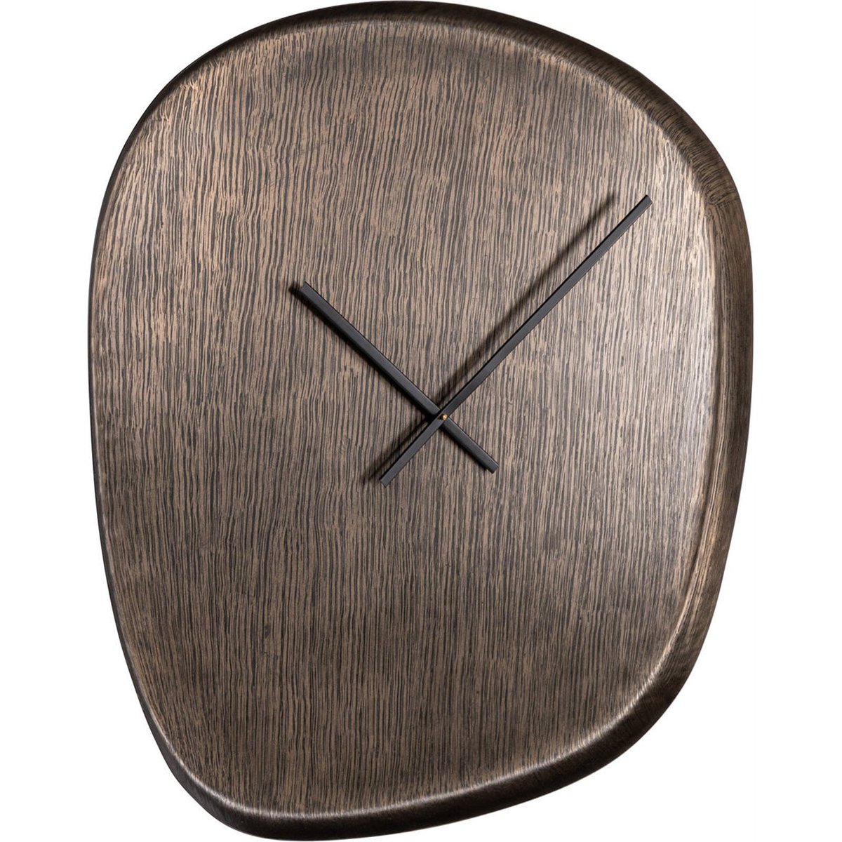 Horloge murale en fer au relief subtil bronze, RECOLLECTION