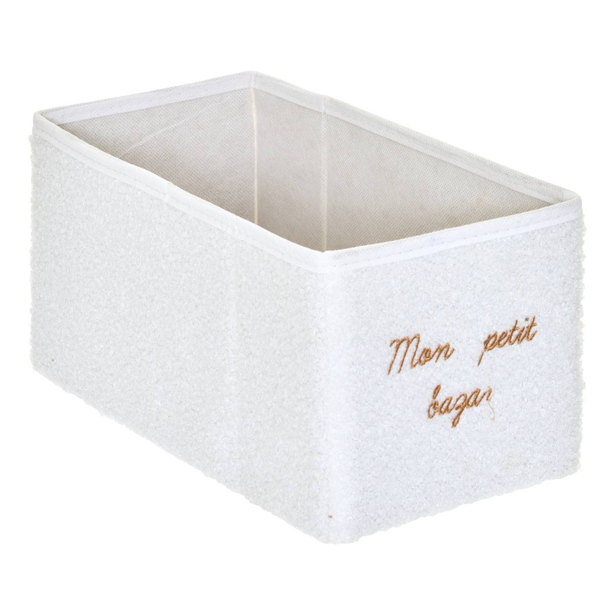 Boîte de rangement pliable pour enfant YUKI blanc, ATMOSPHERA FOR KIDS