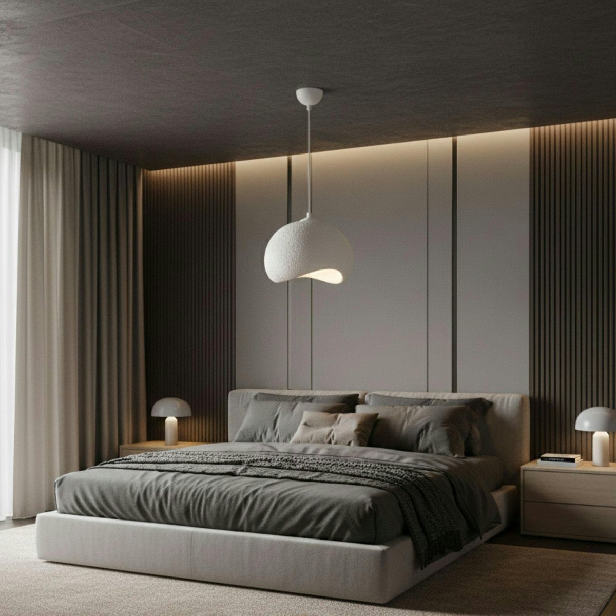 Suspension design organique en fibre de verre NOXIS blanc, PIER IMPORT