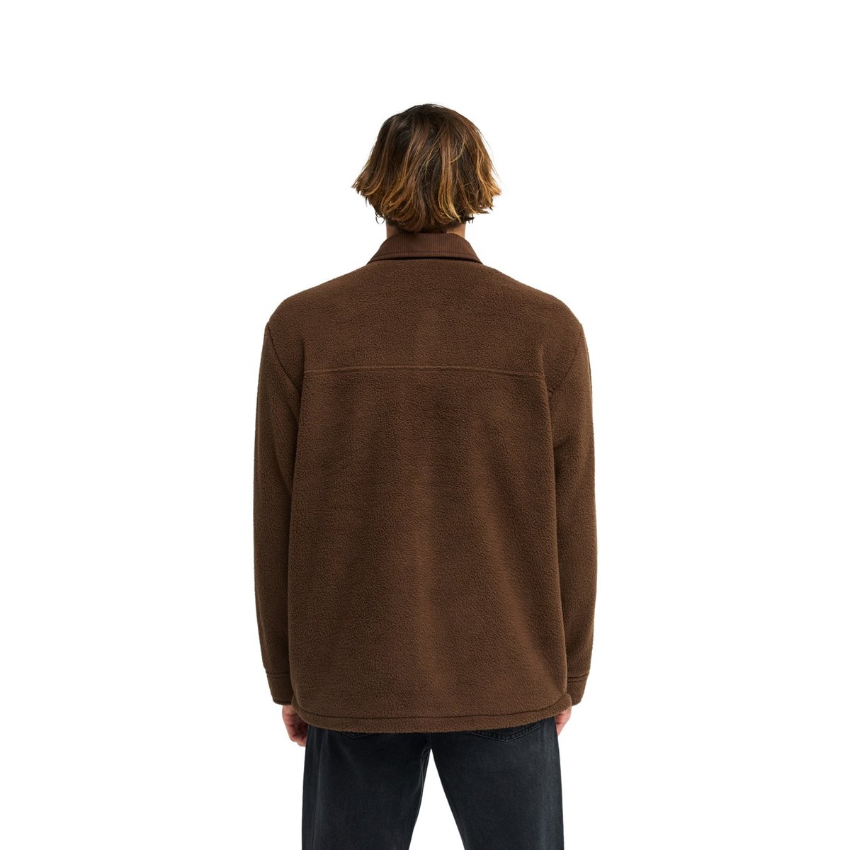 Surchemise en polaire FAIRBANKS marron dark cedar, BILLABONG
