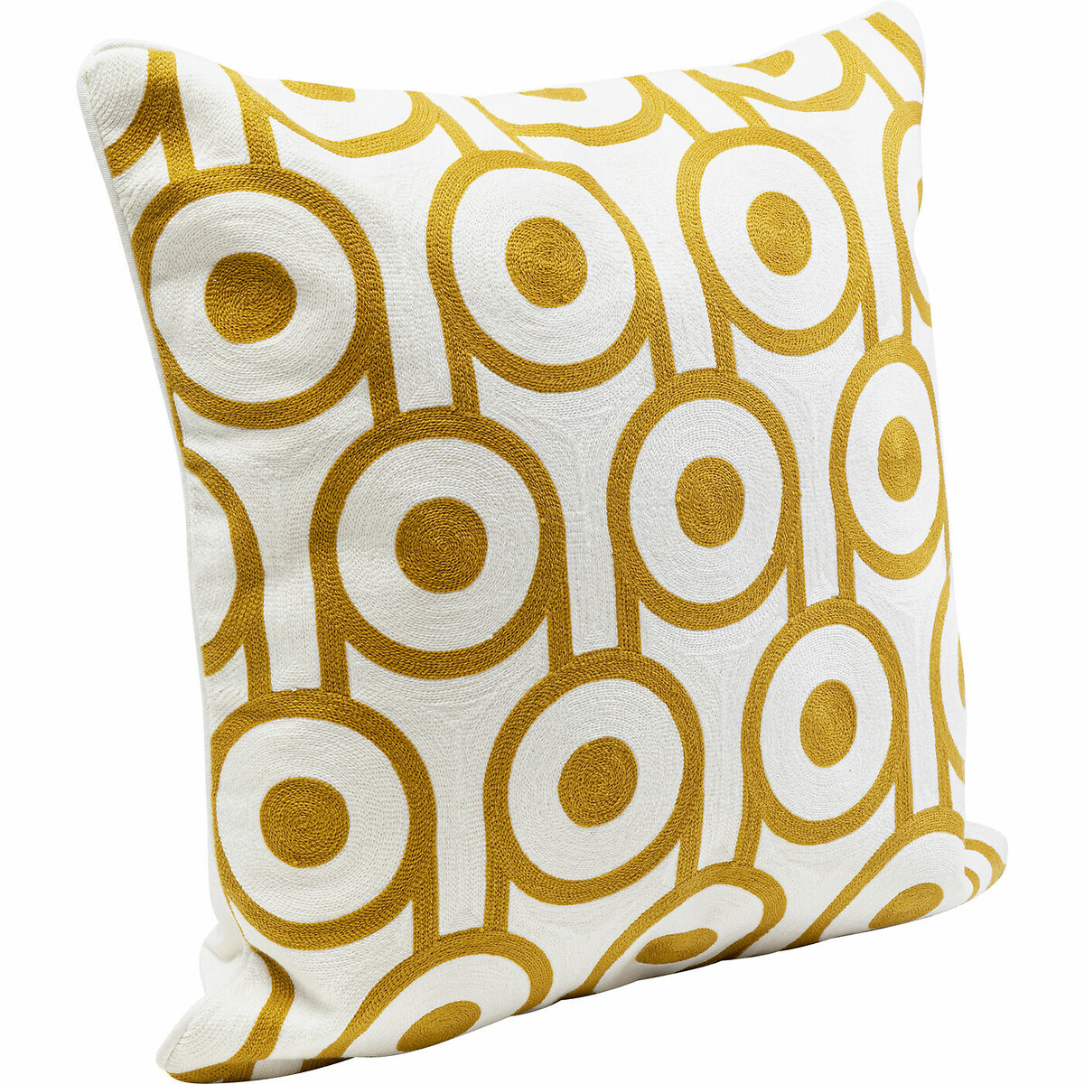 Coussin Catena Circle 50x50cm jaune, KARE DESIGN