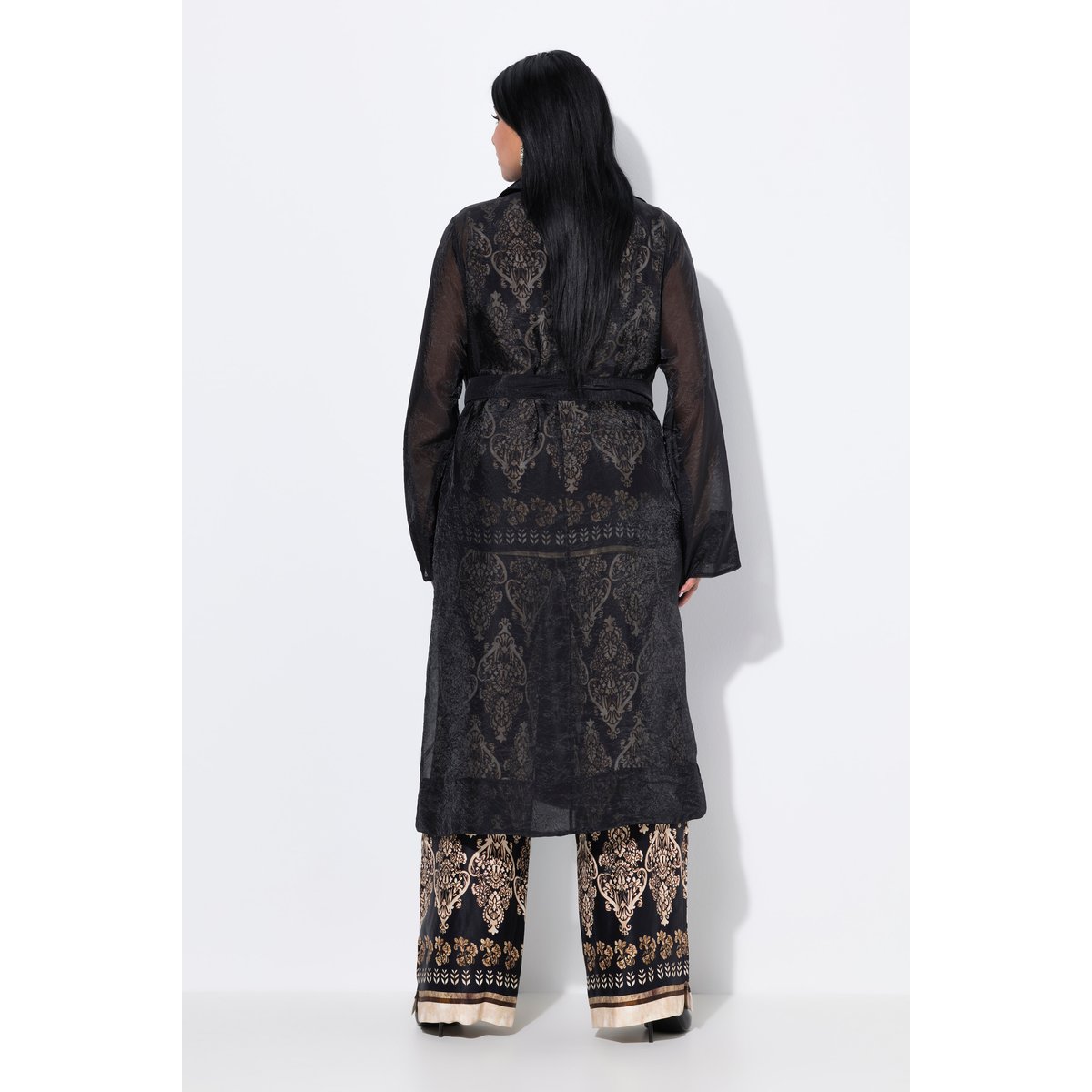 Manteau en organza noir, ULLA POPKEN