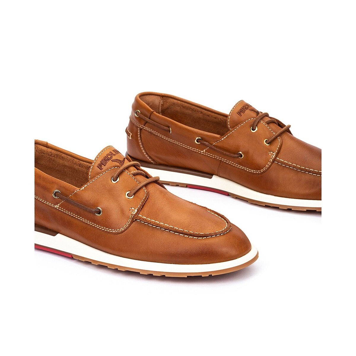 Chaussures bateau en cuir, DENIA cognac, PIKOLINOS