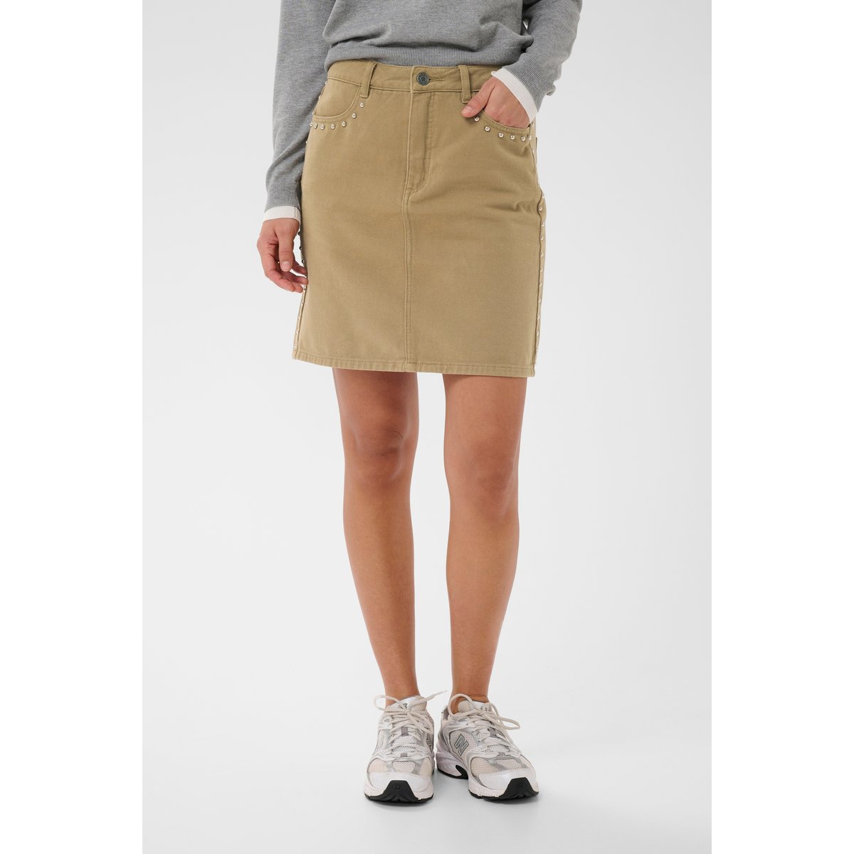 Manteau beige washed petrified oak twill, KAFFE