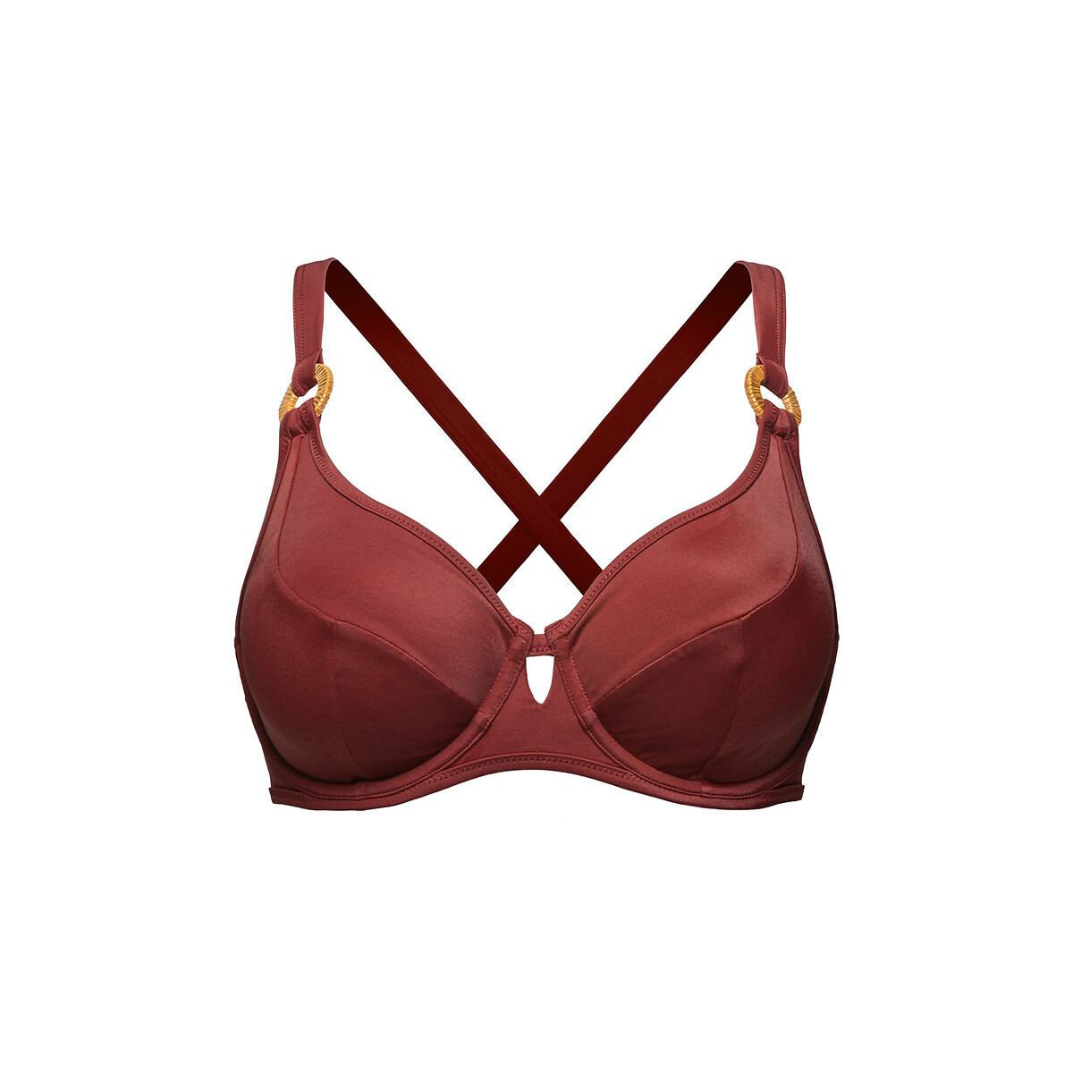 Bikini-Oberteil Elevated Basics granatrot, SANS COMPLEXE