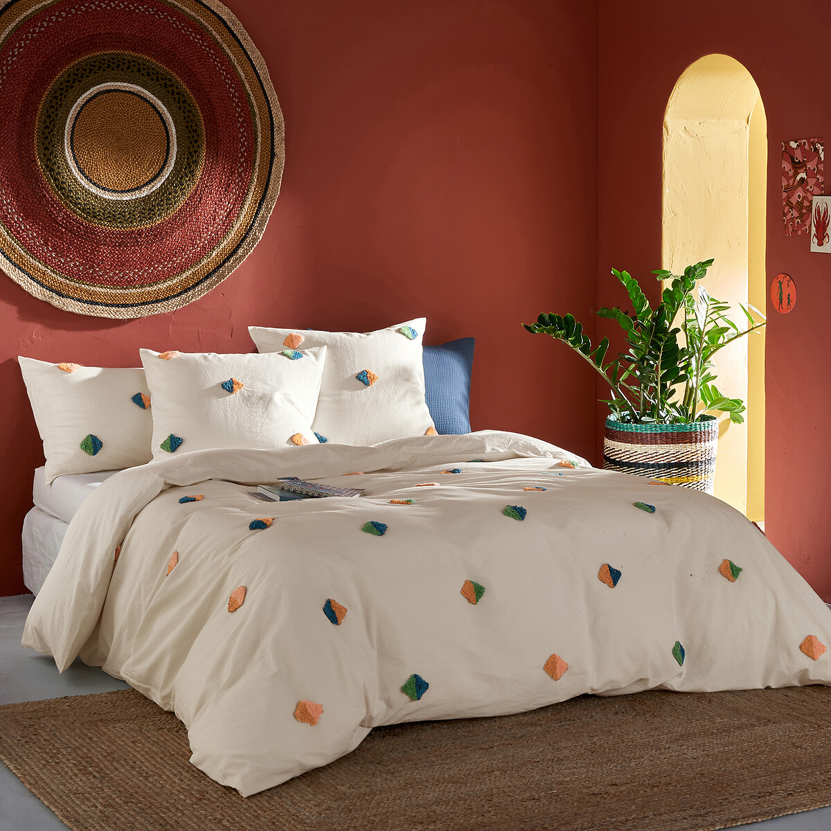 Mentilla Cotton Pillowcase ecru , LA REDOUTE INTERIEURS