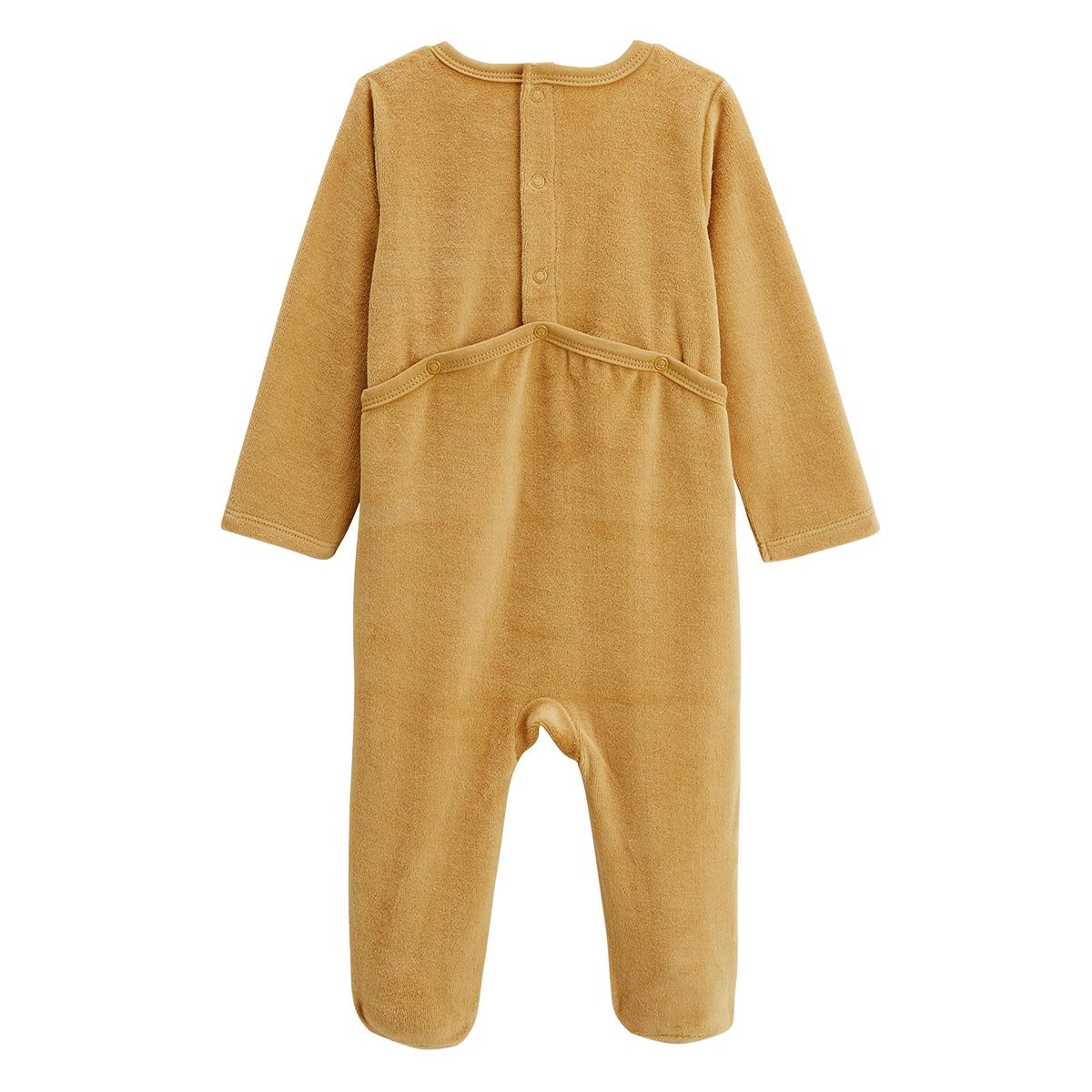 Lot de 2 pyjamas bébé en velours Swan ocre, PETIT BEGUIN