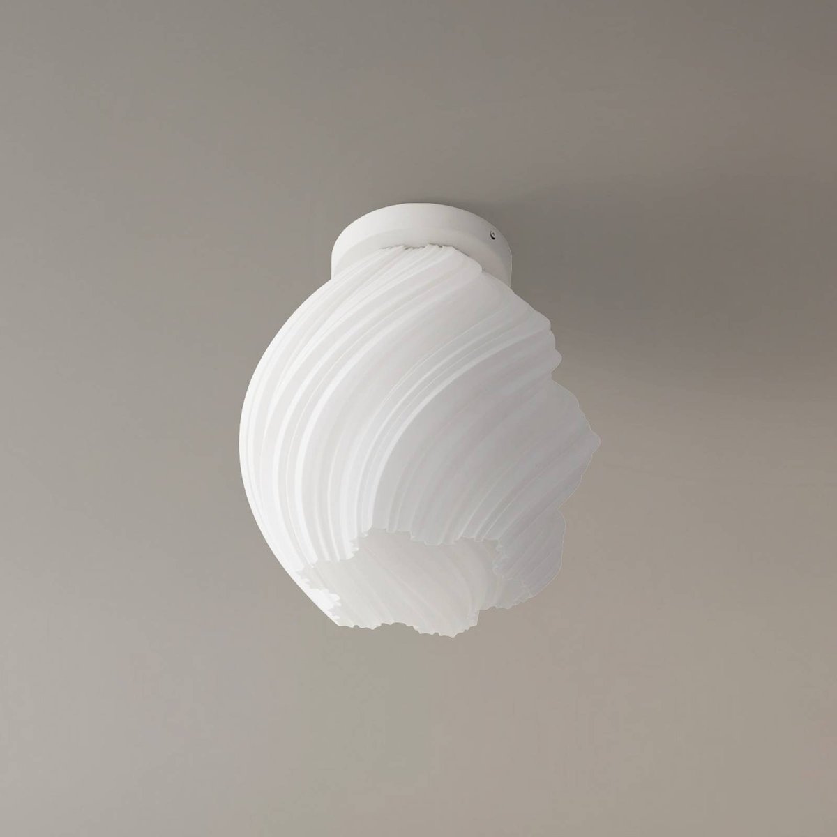 Plafonnier moderne, Nuvia blanc, LINDBY