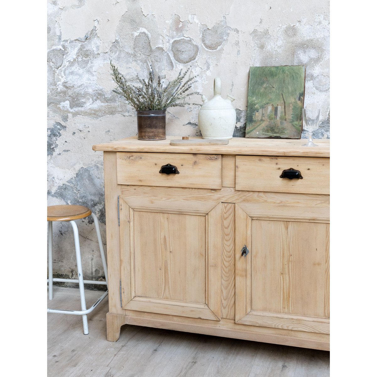Buffet en bois clair Gilbert N°1914 - Bon état bois clair, DEBONGOUT