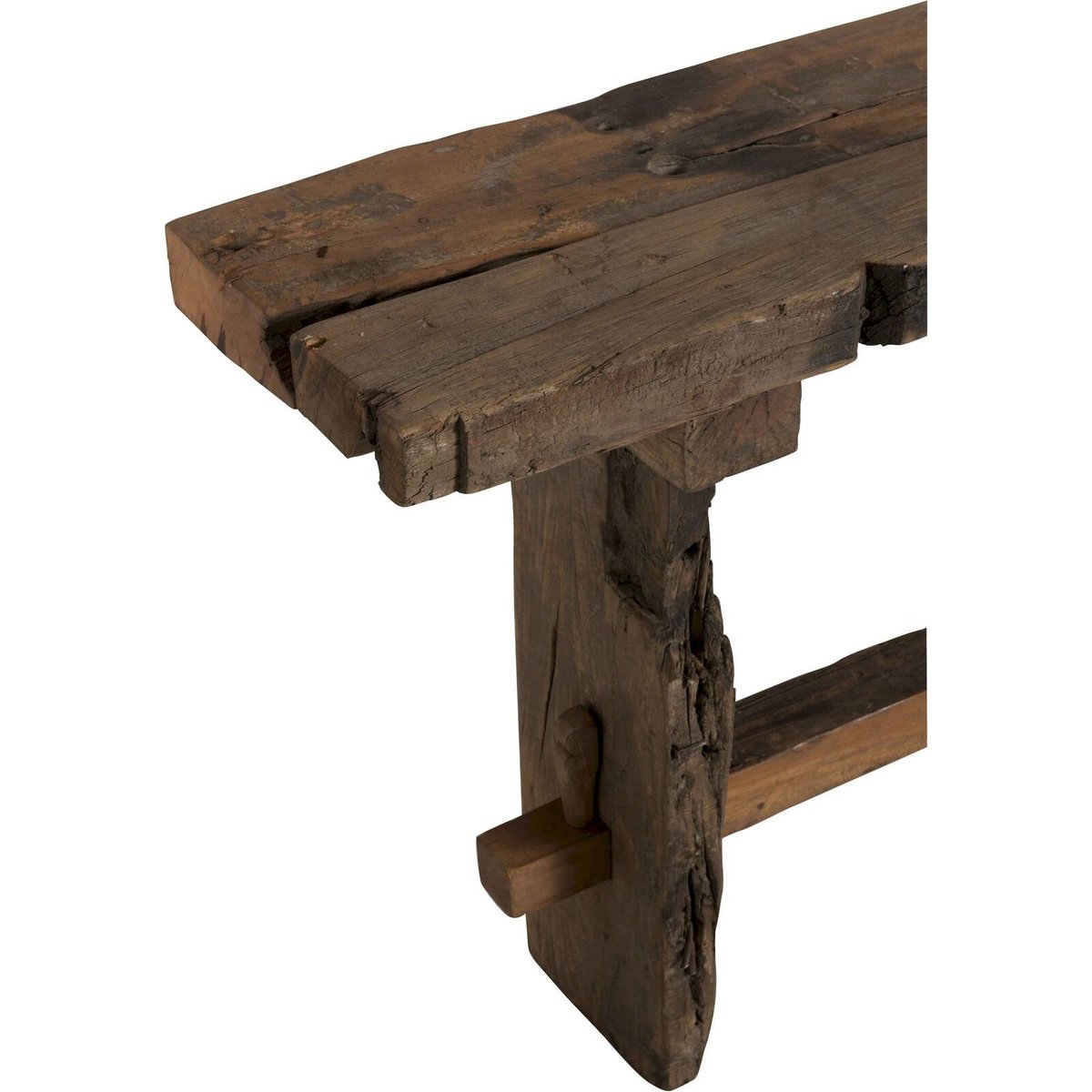 Console rectangulaire en bois Rondo brun écorce, RECOLLECTION