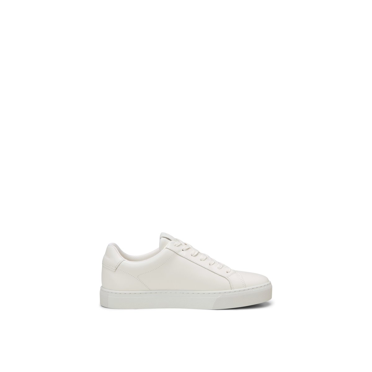 Baskets à semelles cuvette Modèle Agar en cuir de bœuf nappa noble blanc, MARC O'POLO