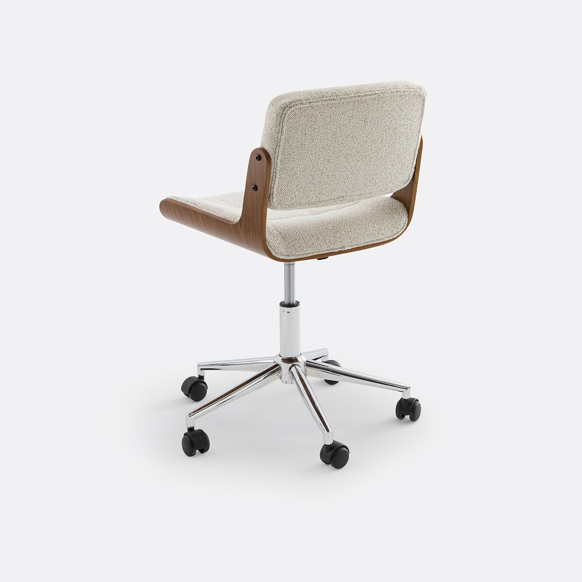 Fauteuil de bureau tissu bouclette, Mikel ecru, LA REDOUTE INTERIEURS